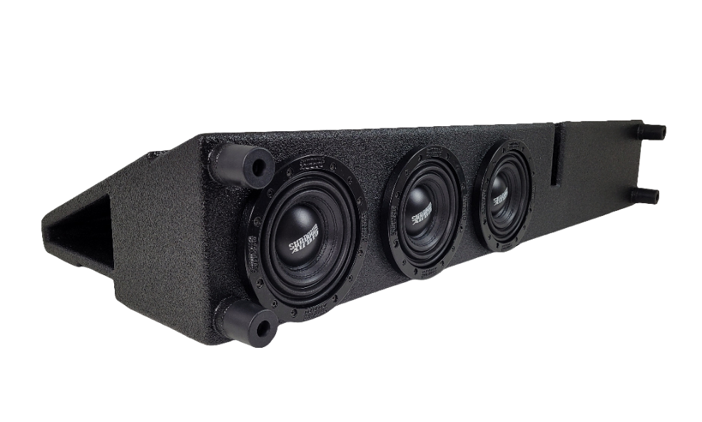 2005 up to 2023 TACOMA DOUBLE CAB PORTED ENCLOSURE WITH (3) SUNDOWN AUDIO U SERIES 6.5" SUBS (DEMO VIDEO IN LAST SLIDE)