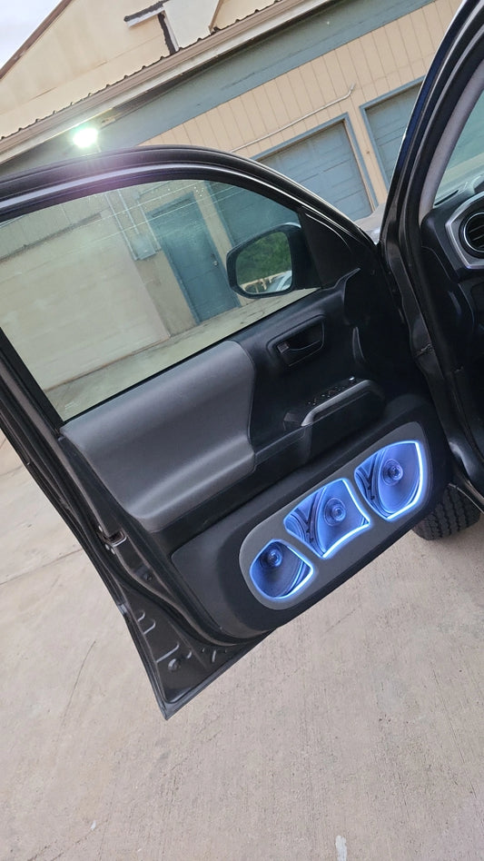Toyota Tacoma custom door panels (pair) loaded with 6 audio dynamics 3000 series 6x9s