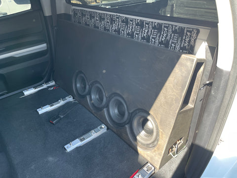 Tundra box with 4 sundown audio U series subs.